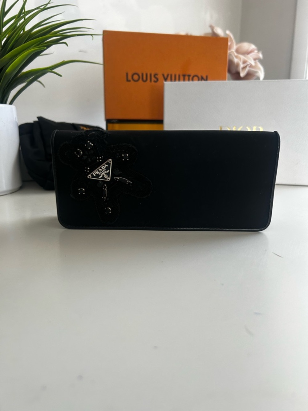 Prada Tessuto Black Nylon Long Wallet Featuring a Teddy Bear Motif | RARE! - Picture 10 of 16